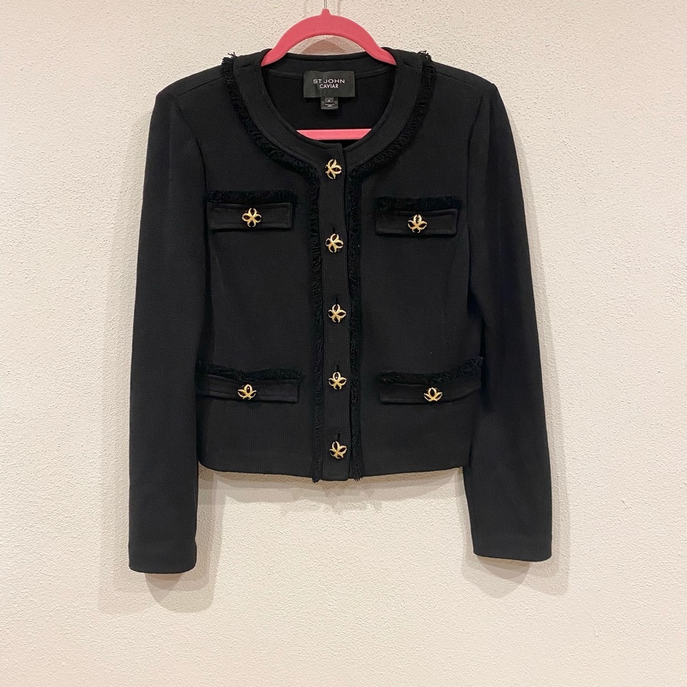 St. John Caviar Knit Jacket